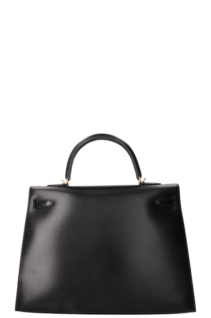 HERMÈS Kelly 35 Sellier Box Noir