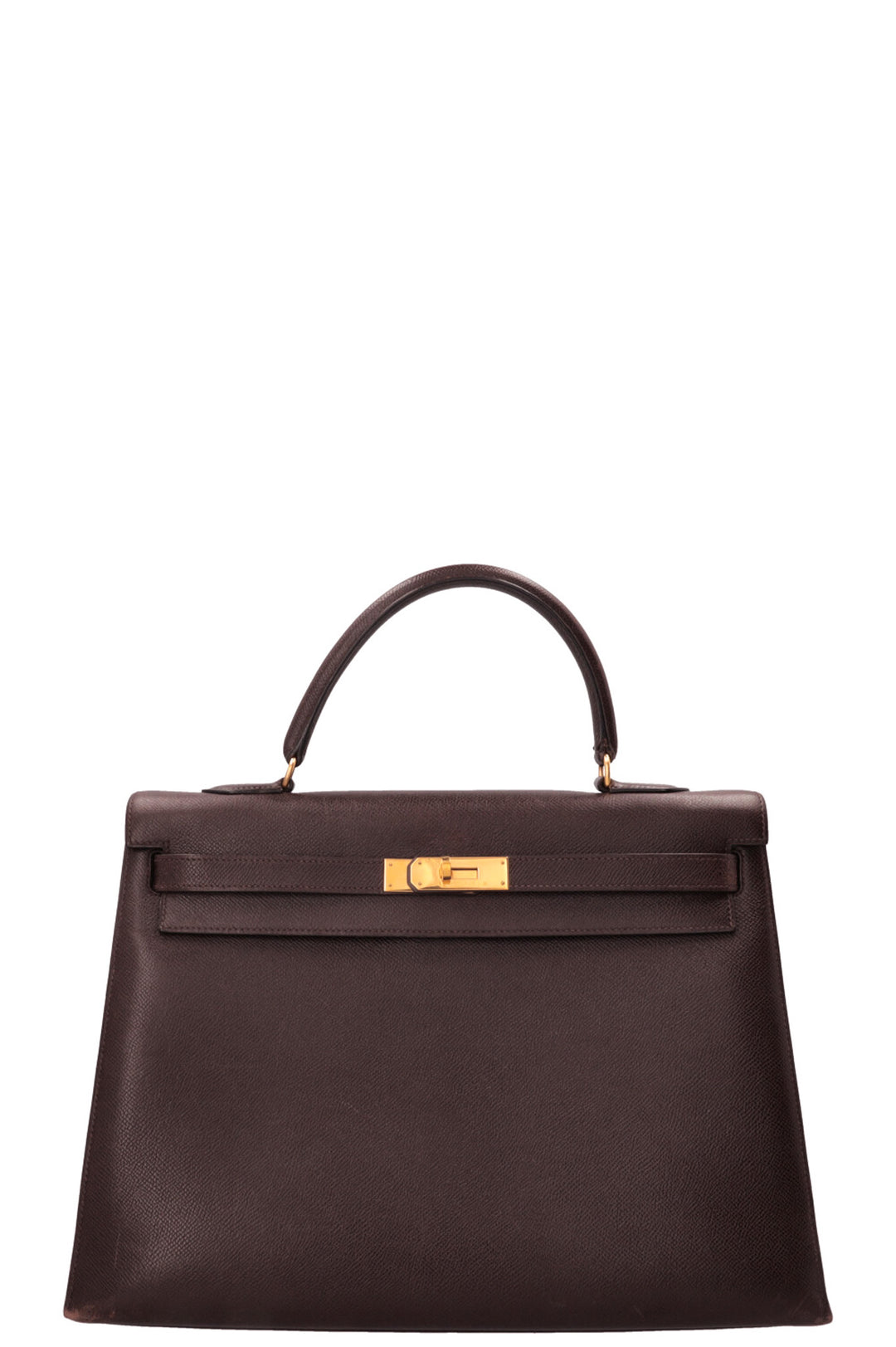 HERMÈS Kelly 35 Sellier Epsom Chocolat