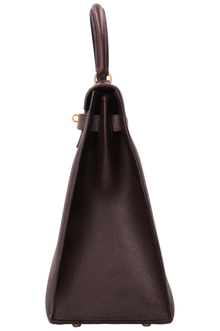 HERMÈS Kelly 35 Sellier Epsom Chocolat