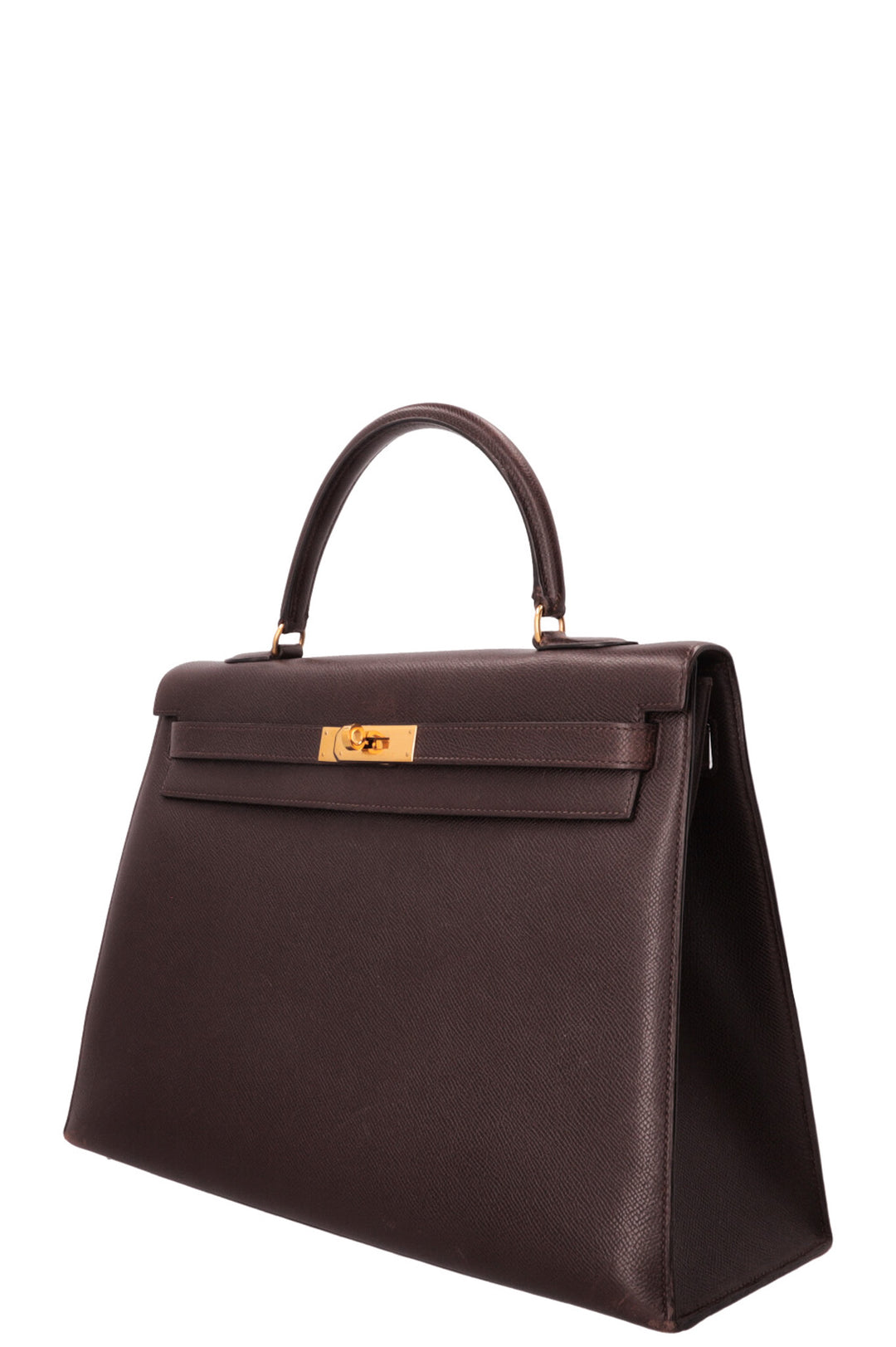 HERMÈS Kelly 35 Sellier Epsom Chocolat
