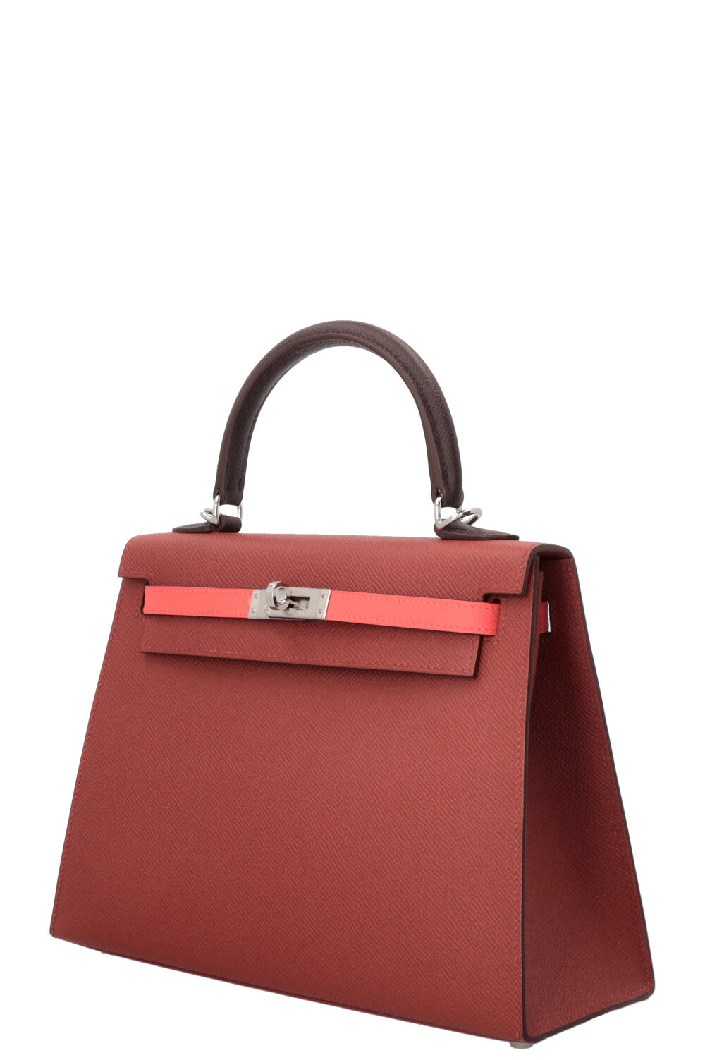 HERMÈS Kelly II Sellier 25 Tricolore Verso Epsom