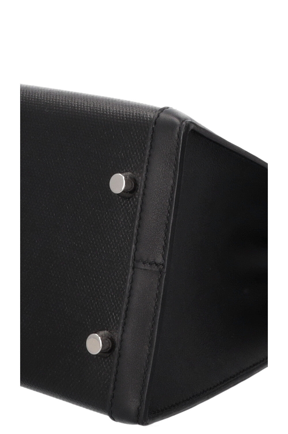 HERMÈS Kelly II Sellier 32 Toile Berline Veau Swift Noir