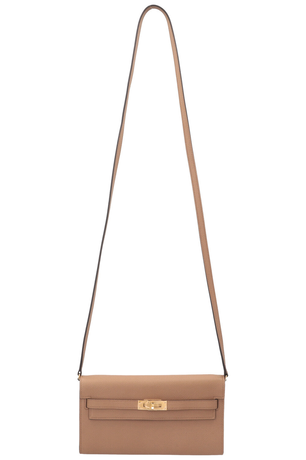 HERMÈS Kelly To Go Chai Mauve Sylvestre Epsom
