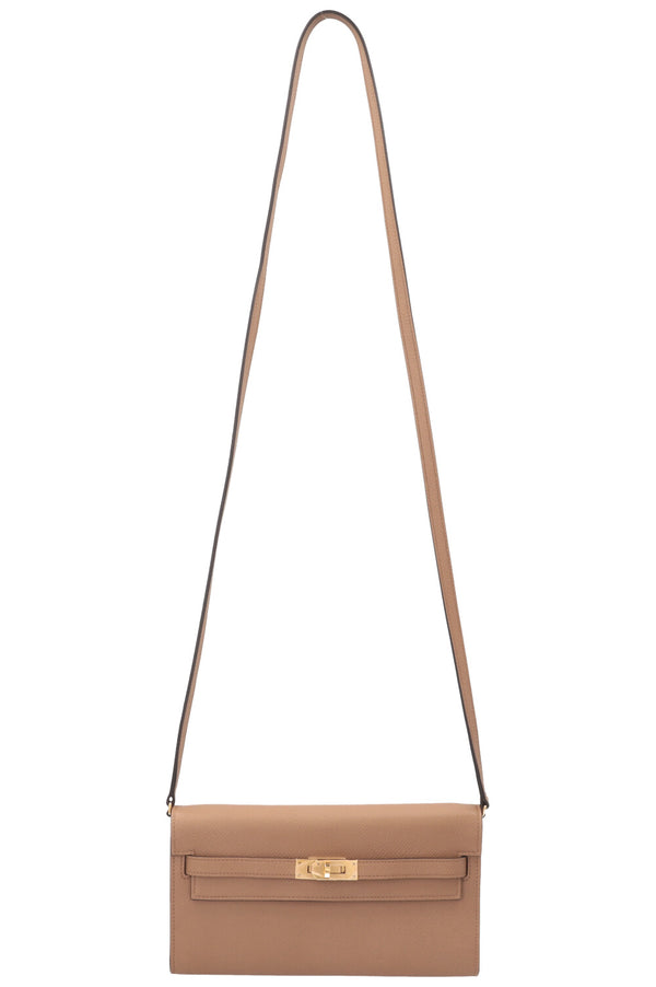 HERMÈS Kelly To Go Chai Mauve Sylvestre Epsom