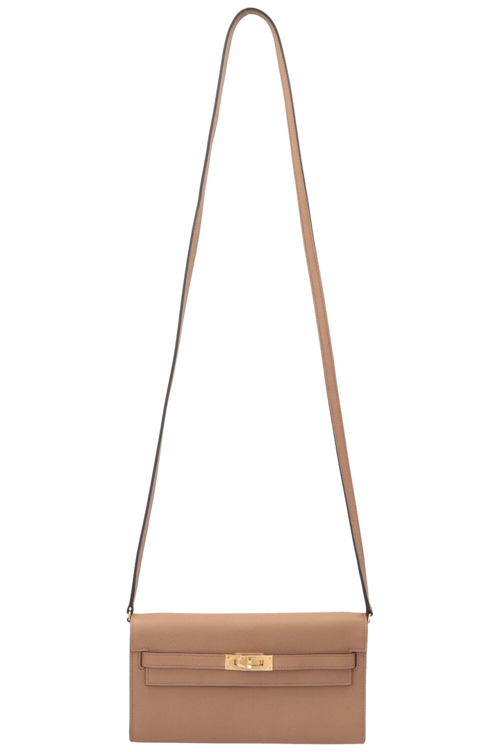 HERMÈS Kelly To Go Chai Mauve Sylvestre Epsom
