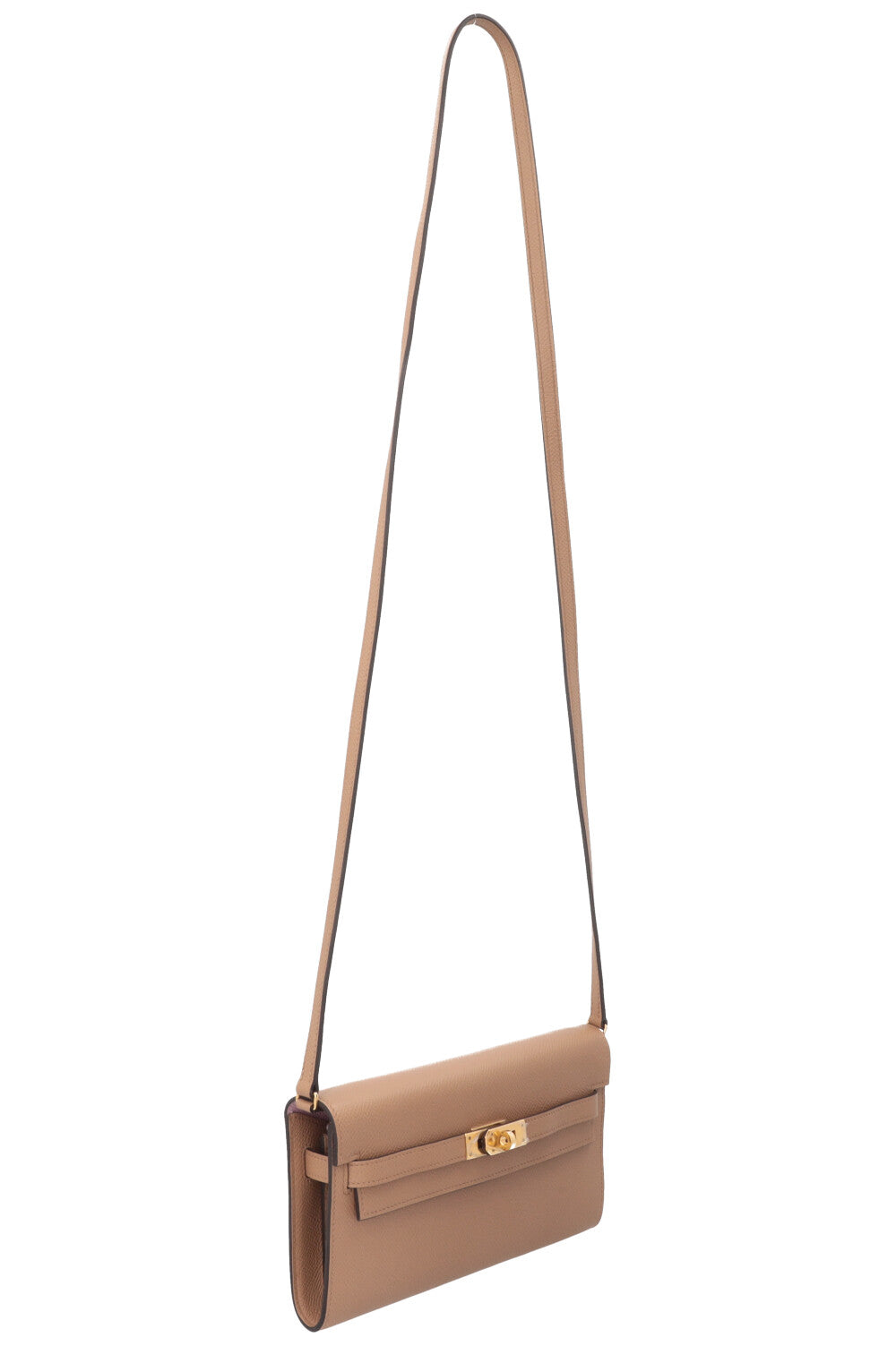 HERMÈS Kelly To Go Chai Mauve Sylvestre Epsom
