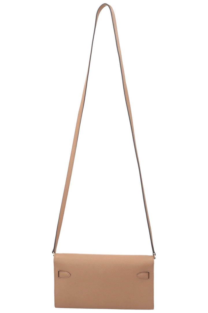 HERMÈS Kelly To Go Chai Mauve Sylvestre Epsom