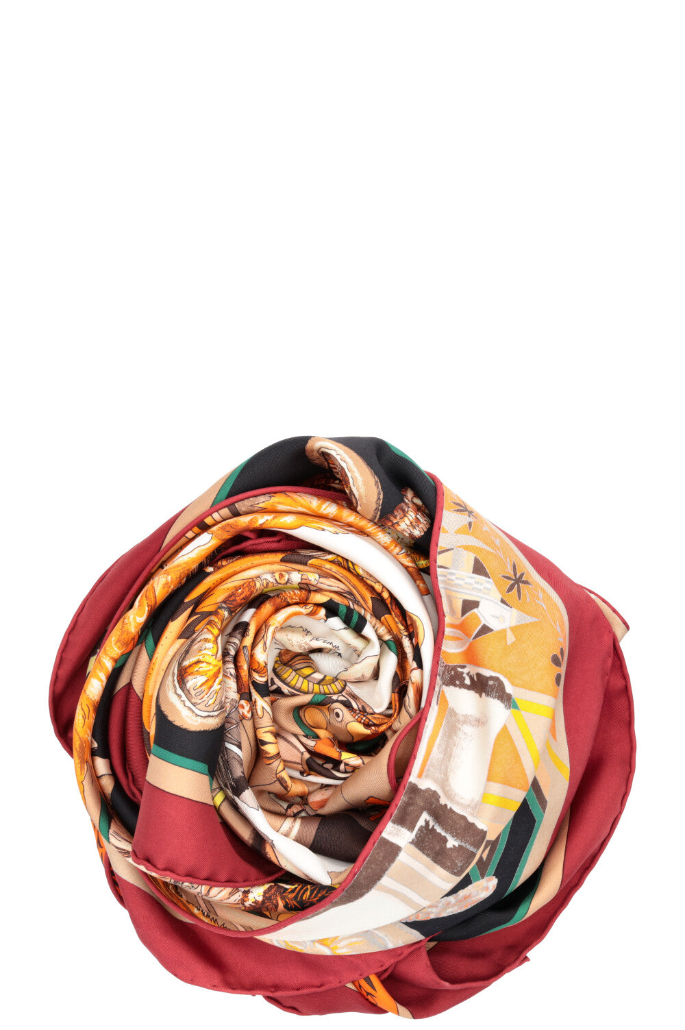 HERMÈS Kermit Oliver Kachinas Triangle Écharpe Soie Multicolore