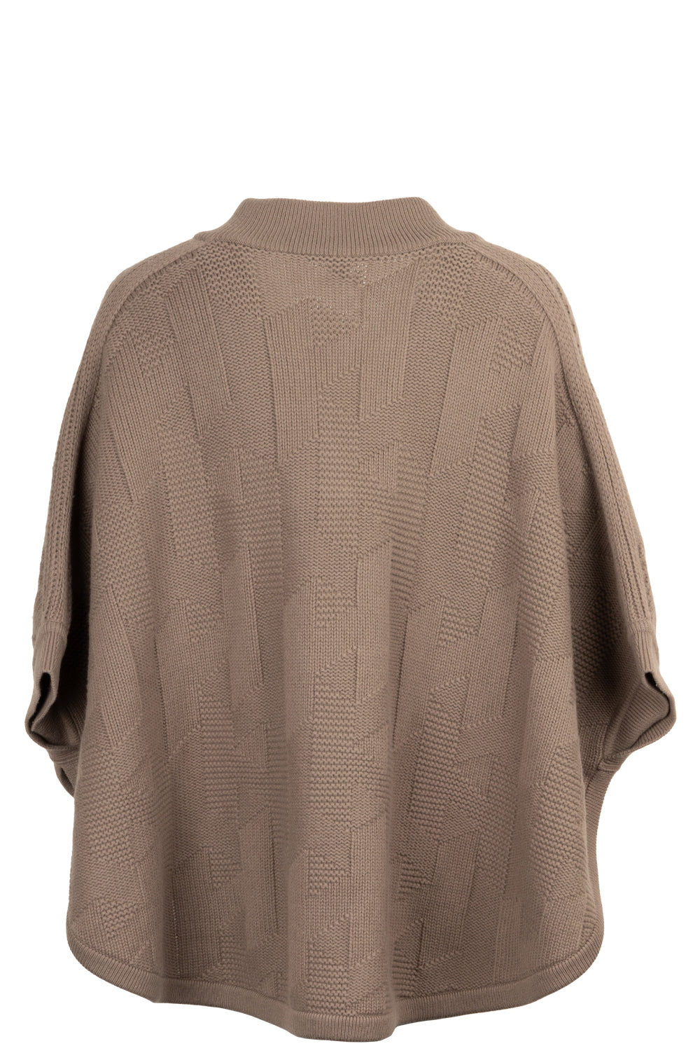 HERMÈS Knit Cape H Wool Etoupe