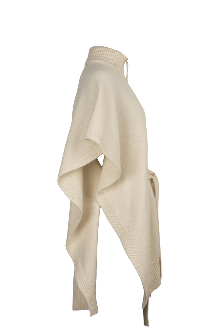 HERMÈS Knit with Belt Cashmere Ivory