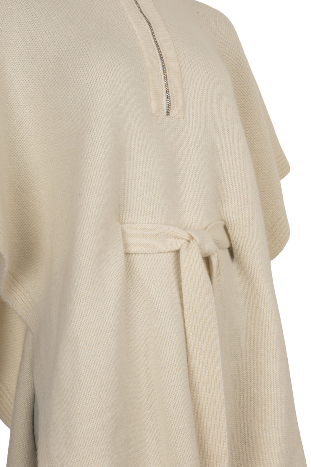 HERMÈS Knit with Belt Cashmere Ivory