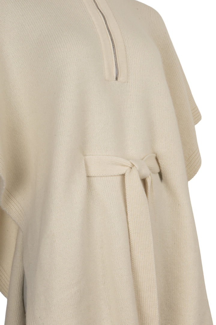 HERMÈS Knit with Belt Cashmere Ivory