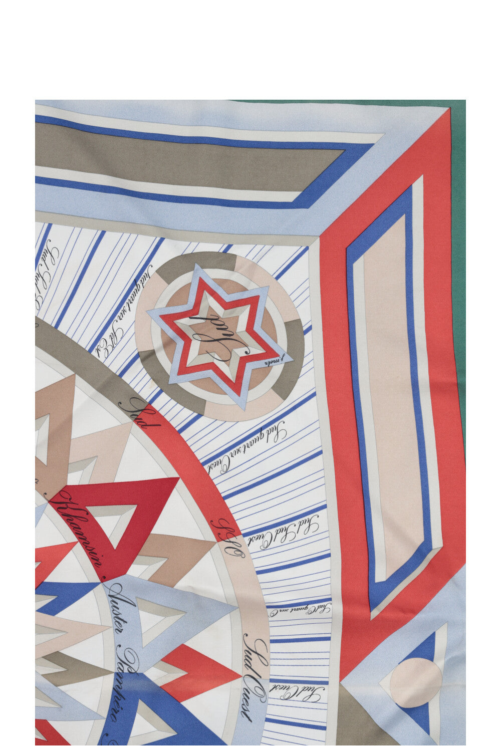 HERMÈS La Rose Des Vents 90 Scarf Silk Multicolor