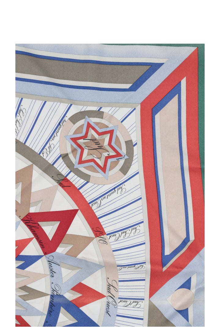 HERMÈS La Rose Des Vents 90 Scarf Silk Multicolor
