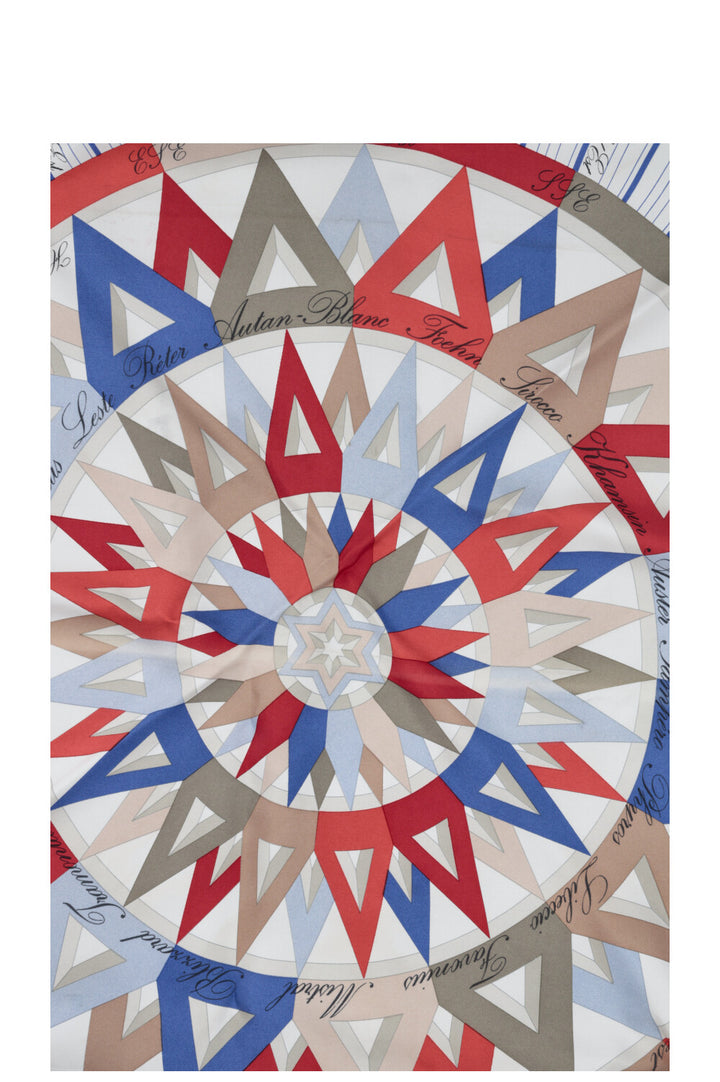 HERMÈS La Rose Des Vents 90 Scarf Silk Multicolor
