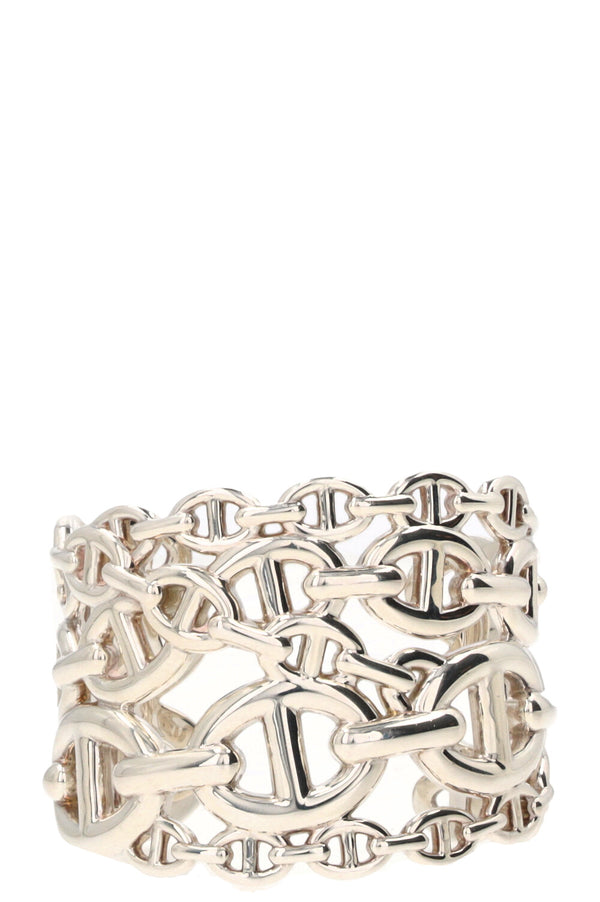 HERMÈS Large Chaine D'Ancre Enchainee Cuff Bracelet Silver
