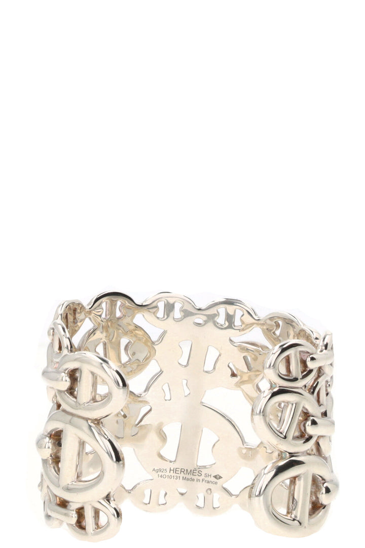HERMÈS Large Chaine D'Ancre Enchainee Cuff Bracelet Silver