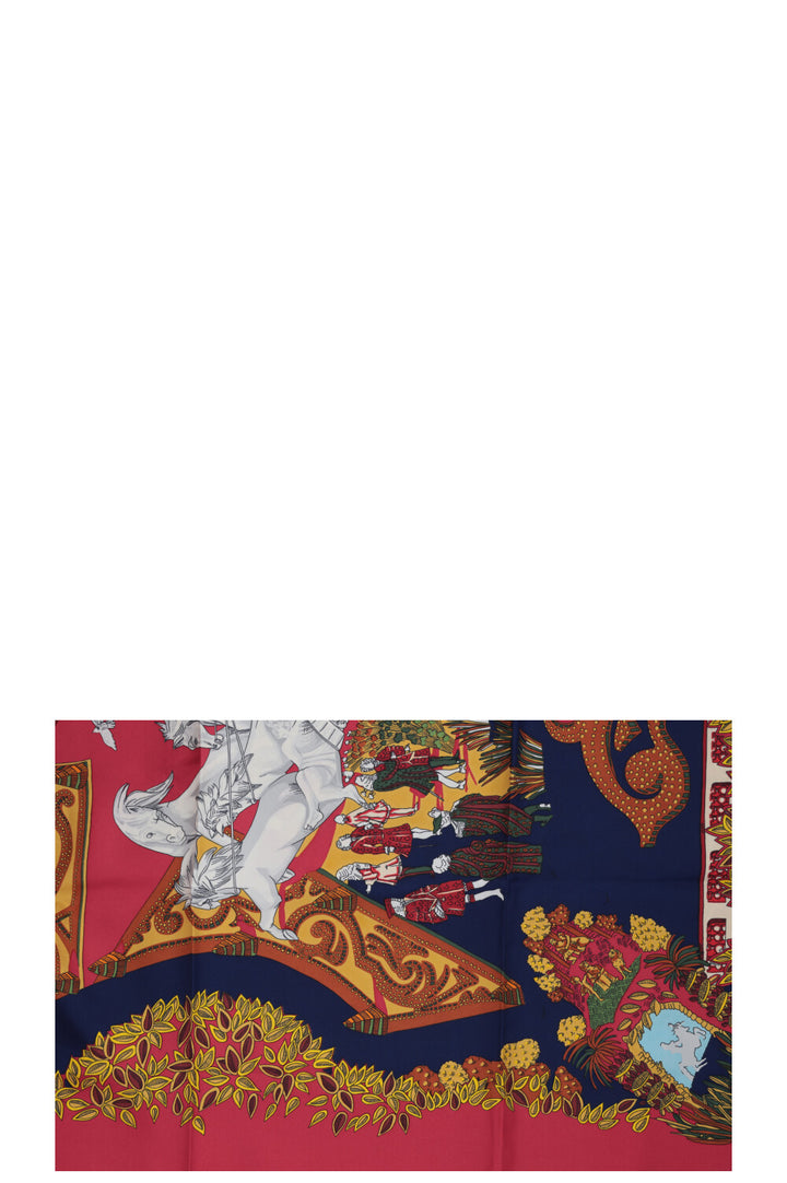 HERMÈS Le Paradis du Roy Carré 90 Silk Multicolor