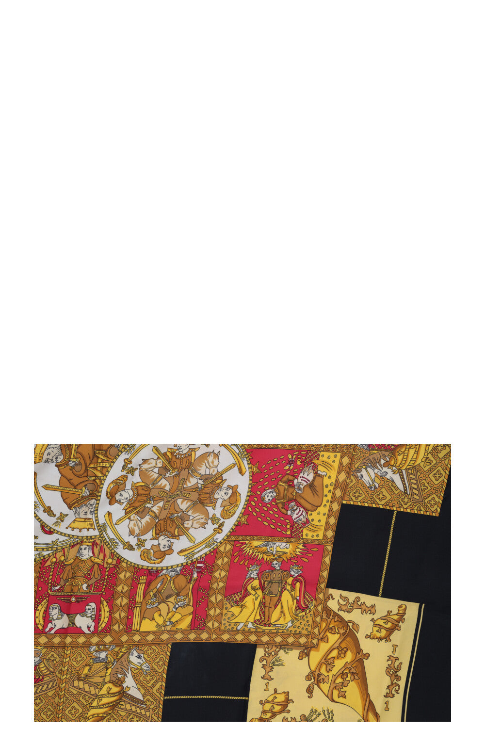HERMÈS Le Tarot Carré 90 Soie Noire