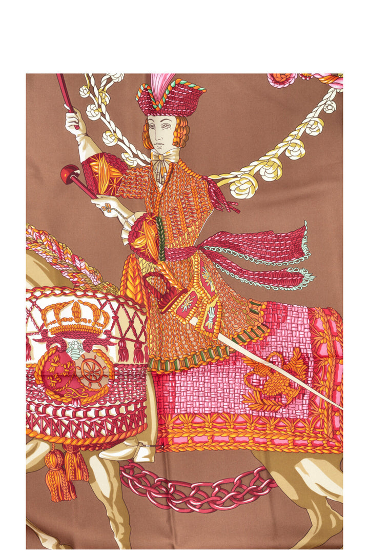 HERMÈS  Le Timbalier Carré 90 Silk Pink