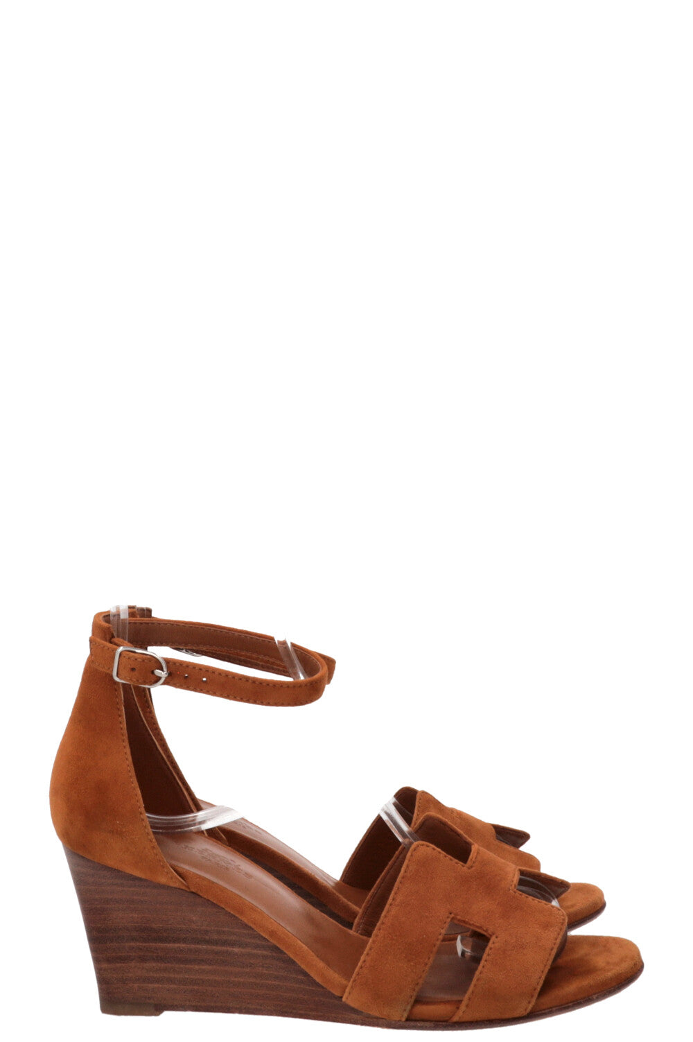 Sandales Hermès Legend en daim camel