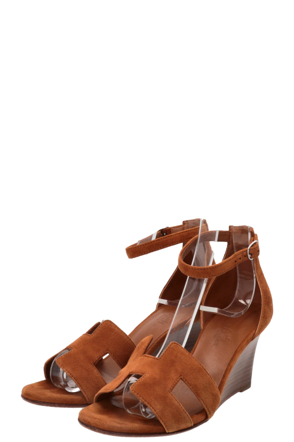 Sandales Hermès Legend en daim camel