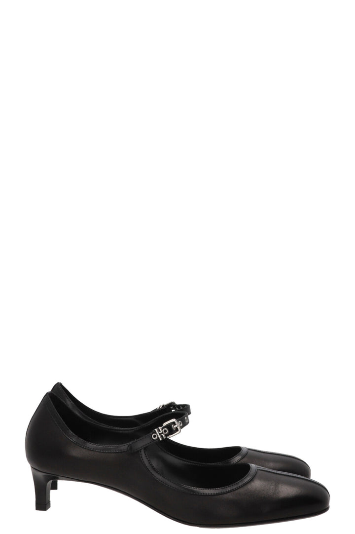 HERMÈS Escarpins Lilibeth 40 en cuir noir