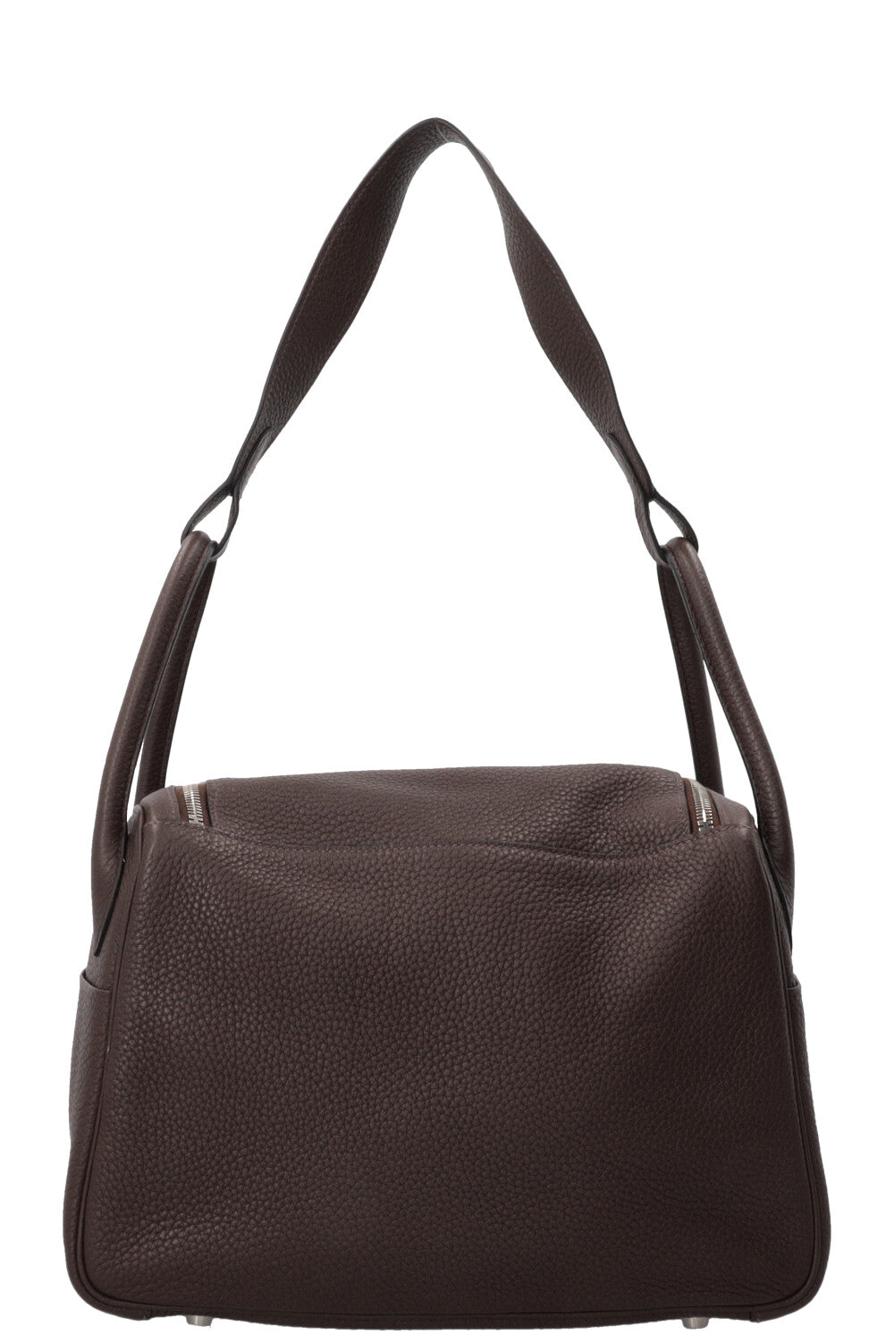 HERMÈS Lindy 30 Clemence Chocolate Palladium