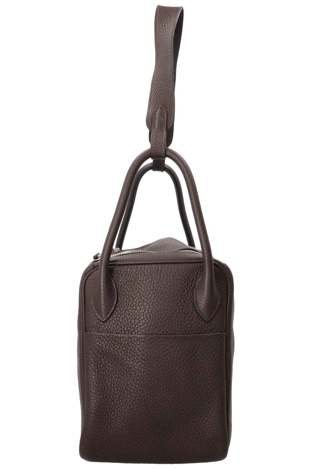 HERMÈS Lindy 30 Clemence Chocolate Palladium