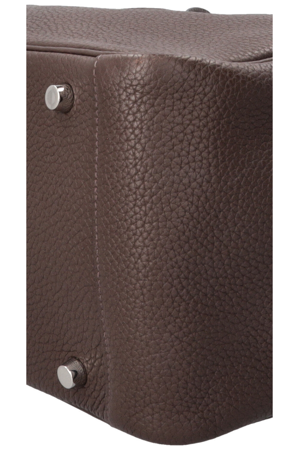 HERMÈS Lindy 30 Clemence Chocolate Palladium