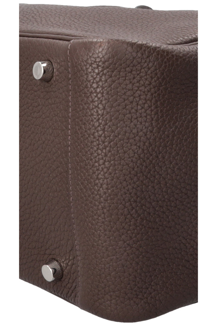 HERMÈS Lindy 30 Clemence Chocolate Palladium
