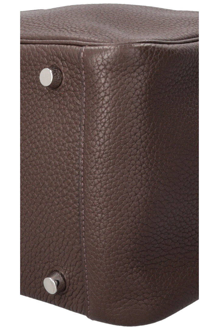 HERMÈS Lindy 30 Clemence Chocolate Palladium