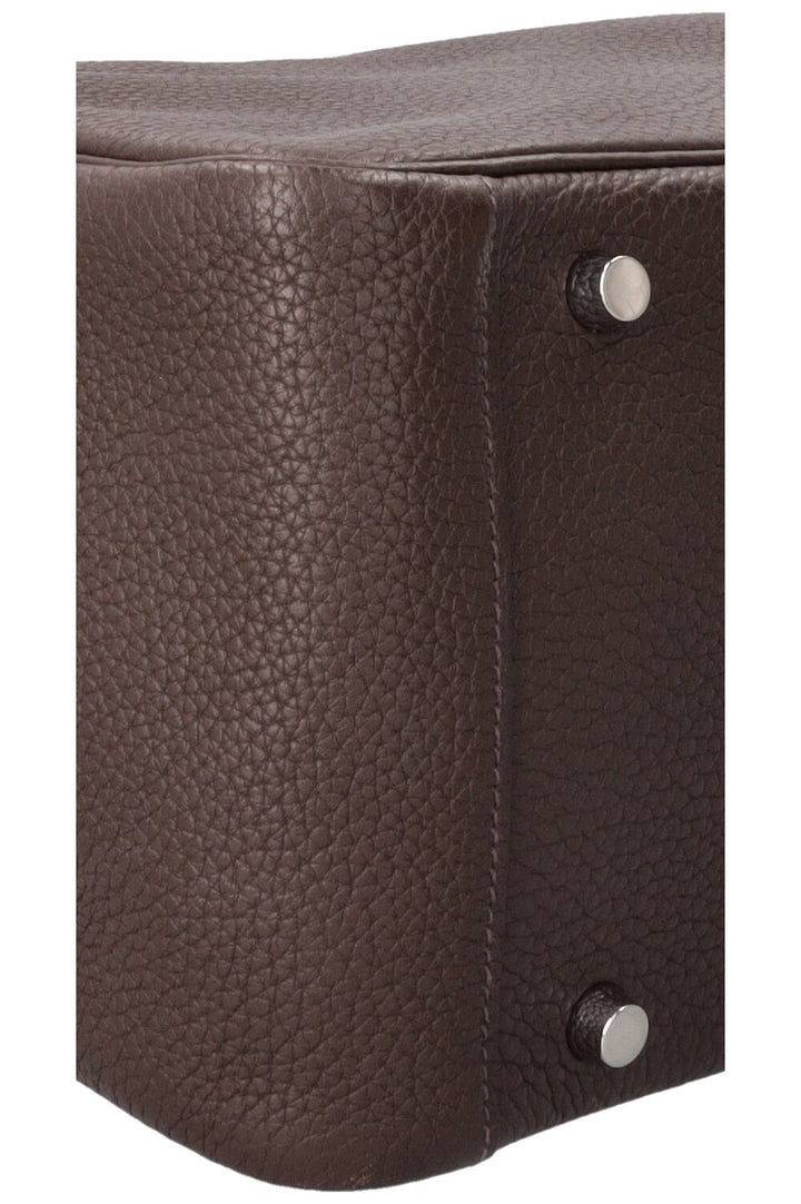 HERMÈS Lindy 30 Clemence Chocolate Palladium
