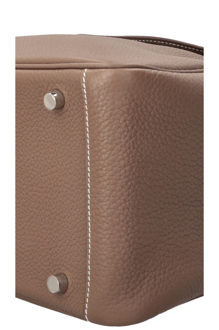 HERMÈS Lindy 30 Clemence Étoupe Palladium