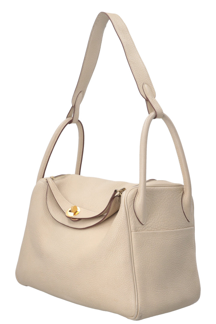 HERMÈS Lindy 30 Clemence Ivoire