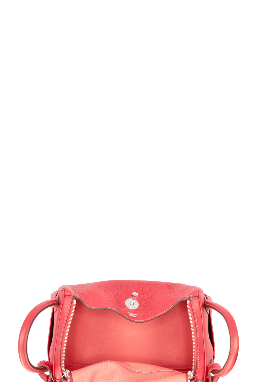 HERMÈS Lindy 30 Verso Clemence Rouge Salmon