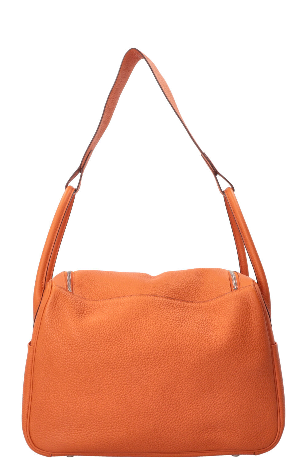 HERMÈS Lindy 34 Clemence Orange Palladium