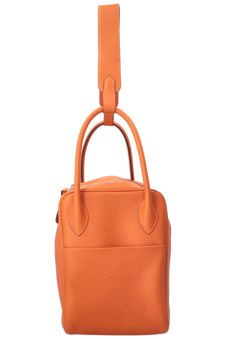 HERMÈS Lindy 34 Clemence Orange Palladium