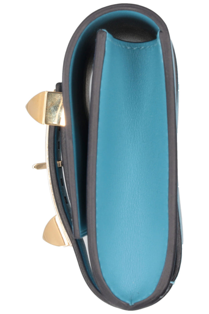 HERMÈS Medor 23 Pochette Swift Leather Bleu du Nord