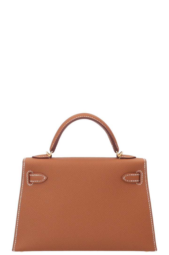 HERMÈS Mini Kelly Epsom Leather Gold
