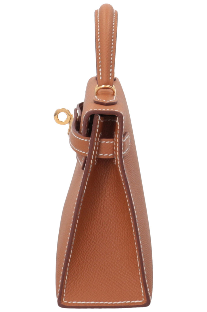 HERMÈS Mini Kelly Epsom Leather Gold