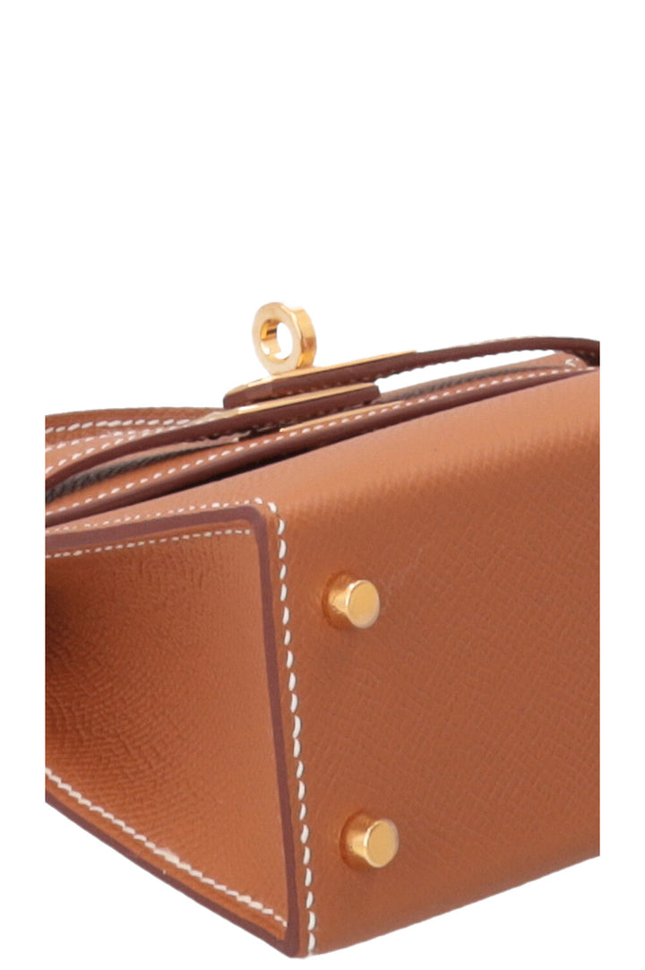 HERMÈS Mini Kelly Epsom Leather Gold