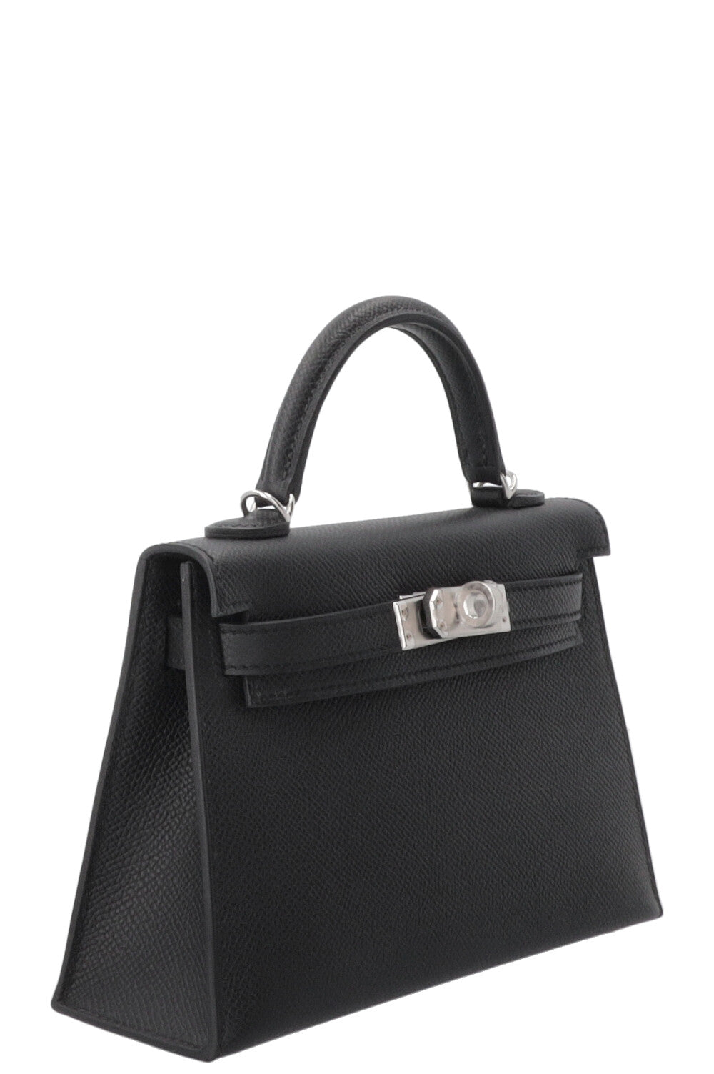 HERMÈS Mini Kelly Sellier Epsom Palladium Noir