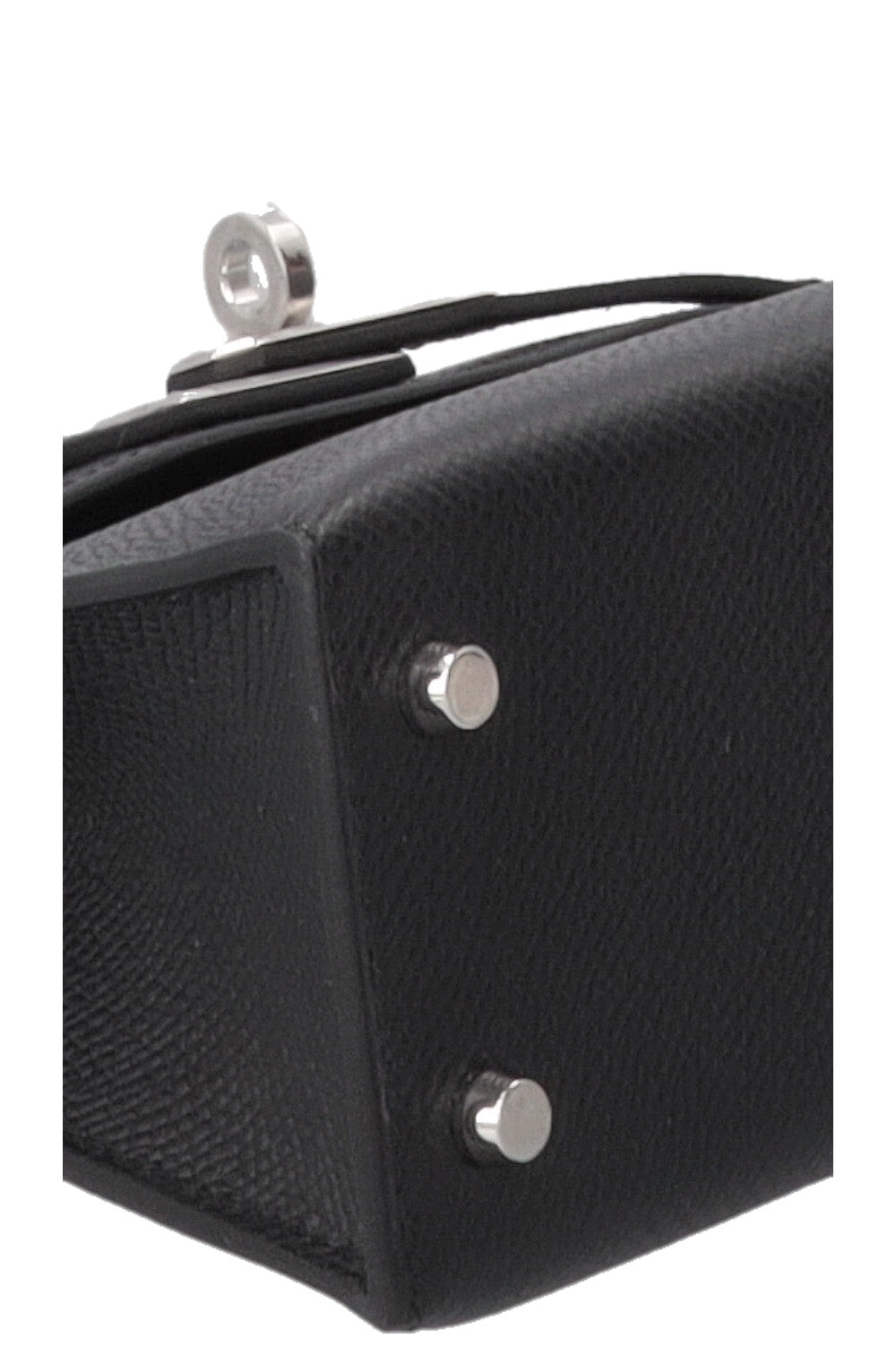 HERMÈS Mini Kelly Sellier Epsom Palladium Noir