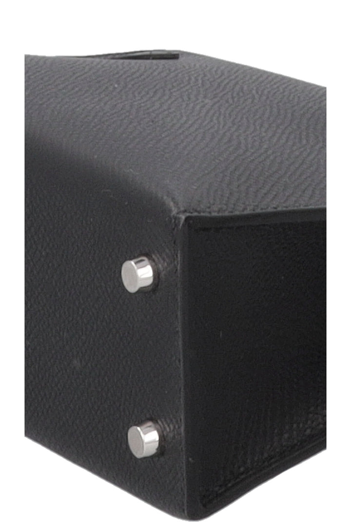 HERMÈS Mini Kelly Sellier Epsom Palladium Noir