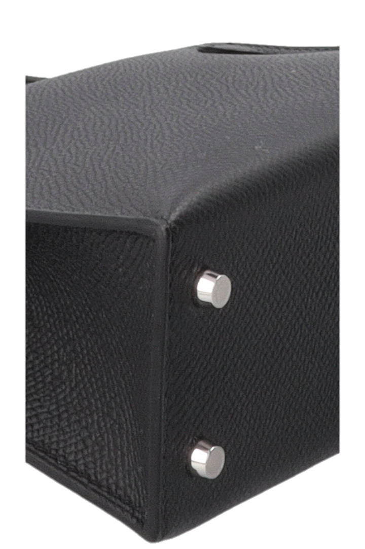 HERMÈS Mini Kelly Sellier Epsom Palladium Noir
