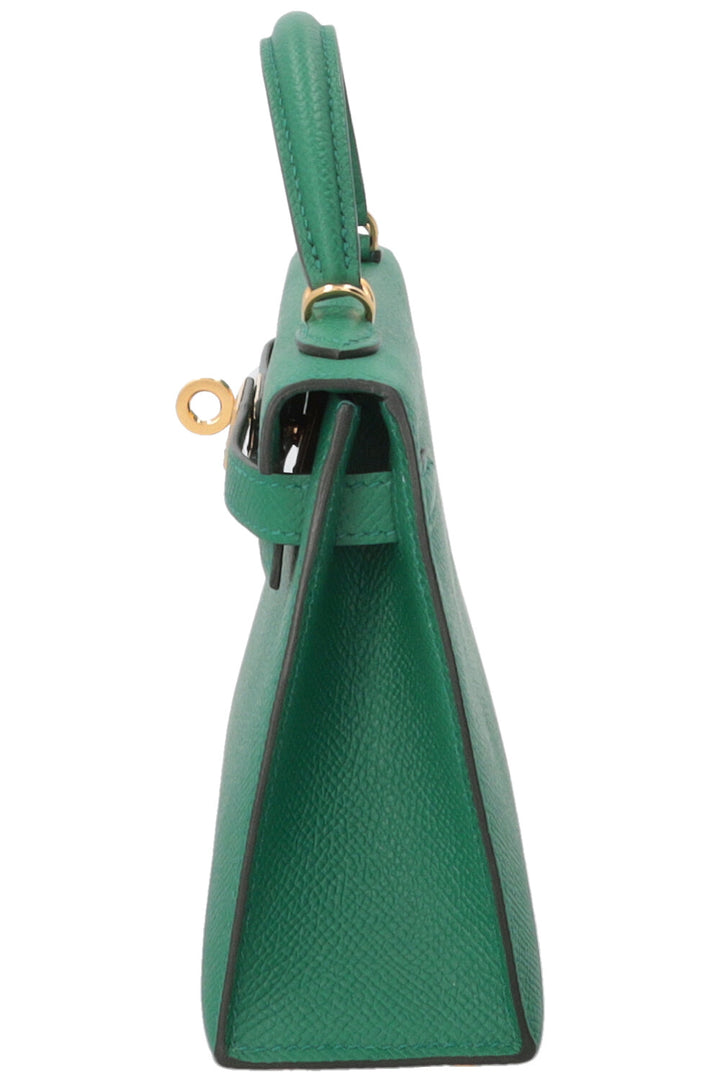 HERMÈS Mini Kelly Sellier Epsom Vert Vertigo