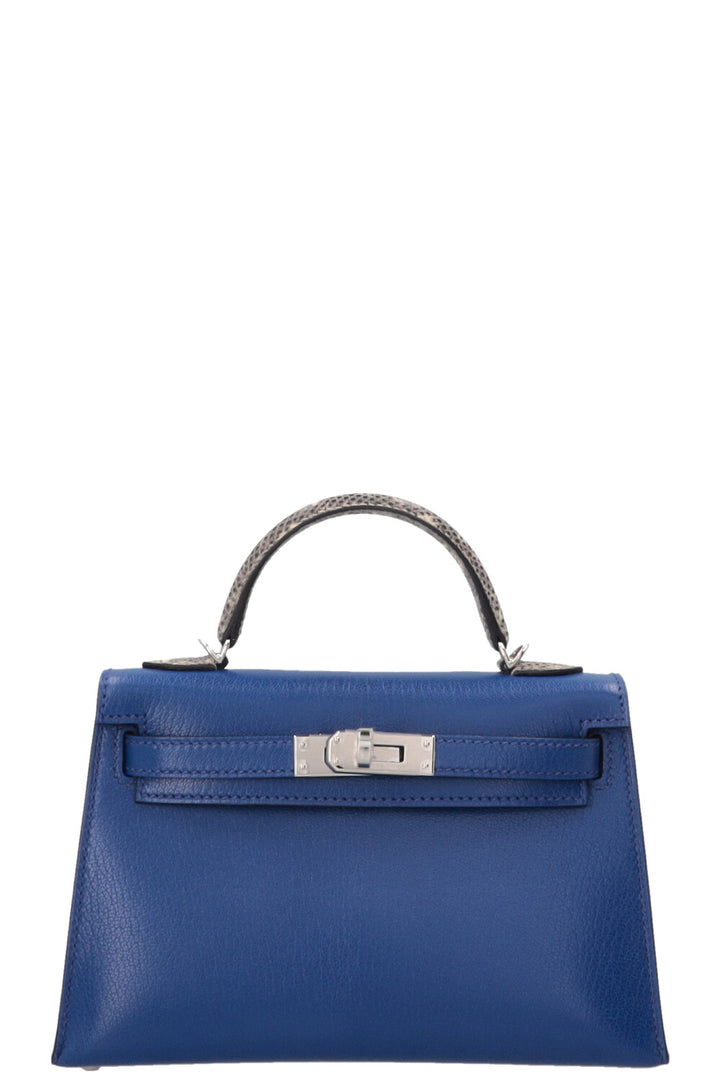 HERMÈS Mini Kelly Touch Chèvre Bleu Royal