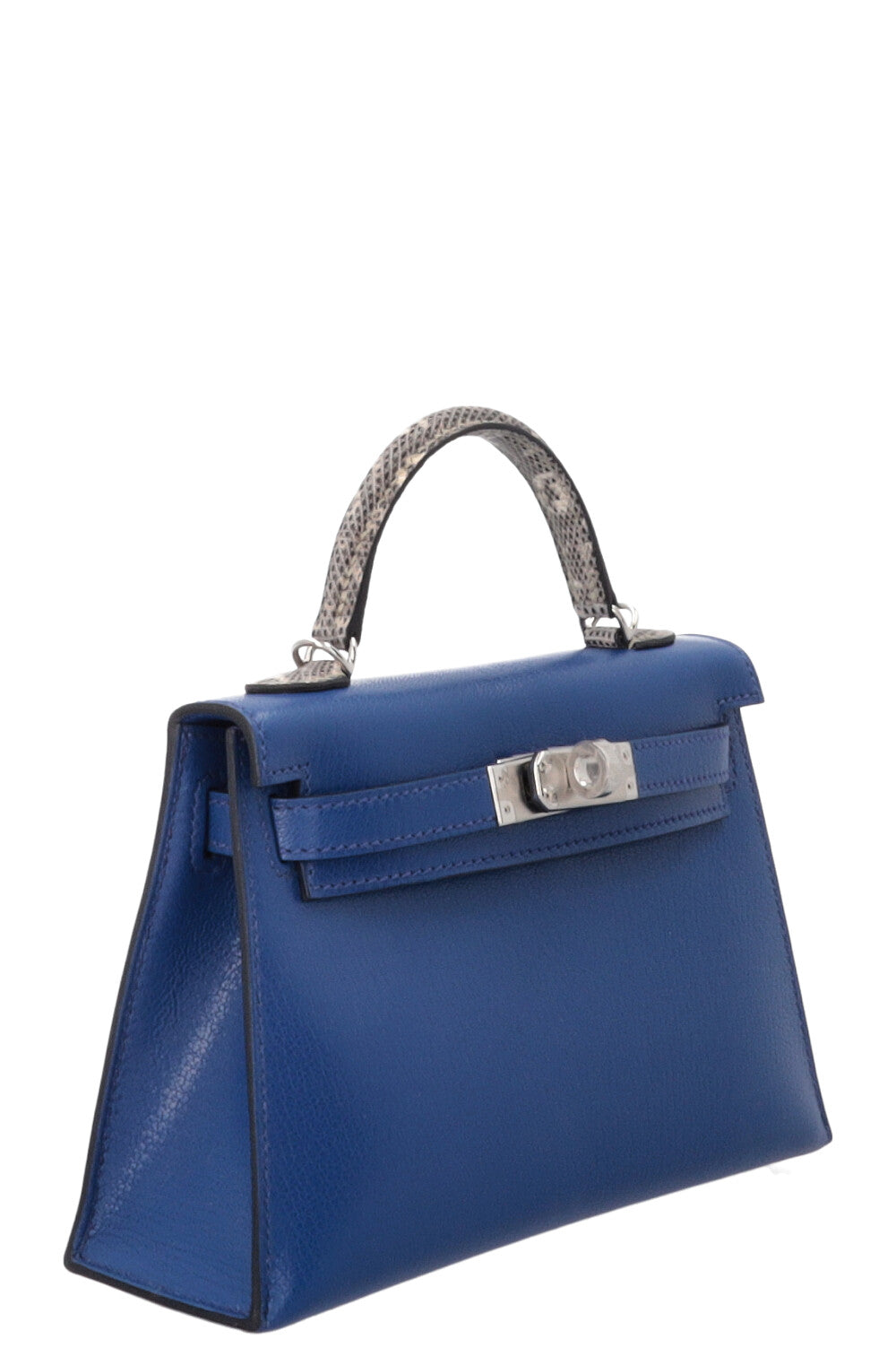 HERMÈS Mini Kelly Touch Chèvre Bleu Royal