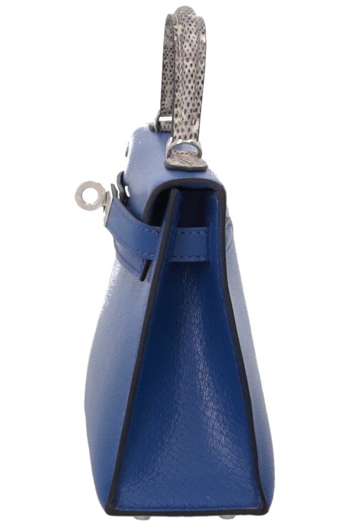 HERMÈS Mini Kelly Touch Chèvre Bleu Royal